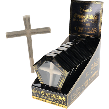 Beamer Cross Faded Organic Hemp Pre-Rolled Cross-Shaped Cone | 8ct Display