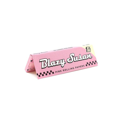 Pink Blazy Susan Rolling Papers - King Size Slim and 1 1/4 Size