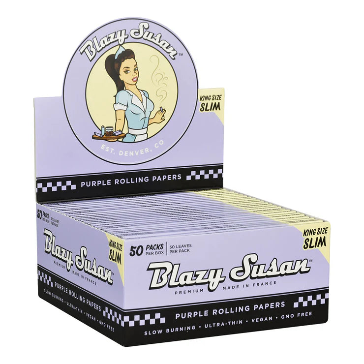 Purple Blazy Susan Rolling Papers - King Size Slim