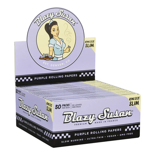 Purple Blazy Susan Rolling Papers - King Size Slim