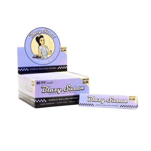 Purple Blazy Susan Rolling Papers - King Size Slim