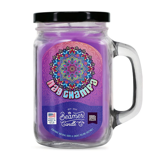 Beamer Candle Co. 7oz & 12oz Glass Mason Jar - Nag Champa