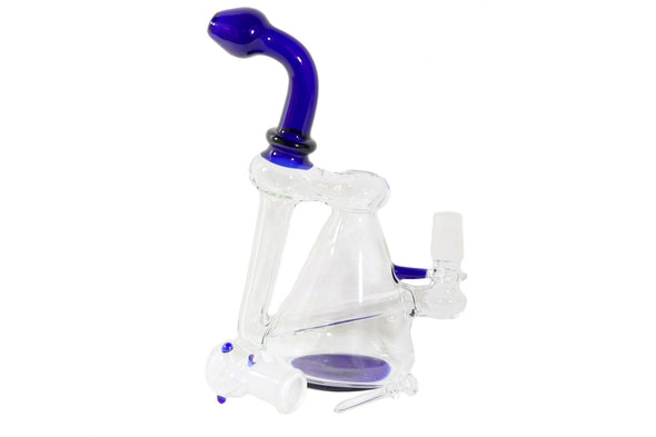 GP1360AST: GLASS PIPE, 10" RECYCLER OIL RIG, ASSORTED - Infyniti Scales