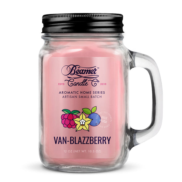 Beamer Candle Co. 12oz Glass Mason Jar - Van Blazzberry