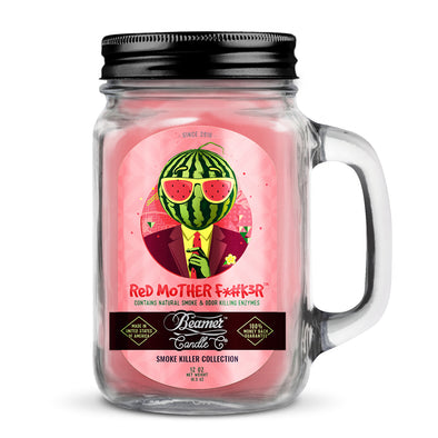 Beamer Candle Co. 12oz Glass Mason Jar - Red Mother F*#k3r