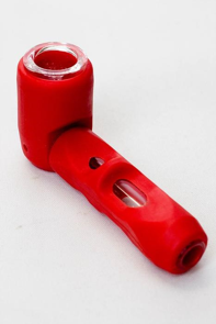 Silicone Hand Pipe with Glass Insert