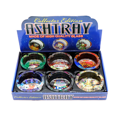 Glass Round Ashtray - Roulette Las Vegas