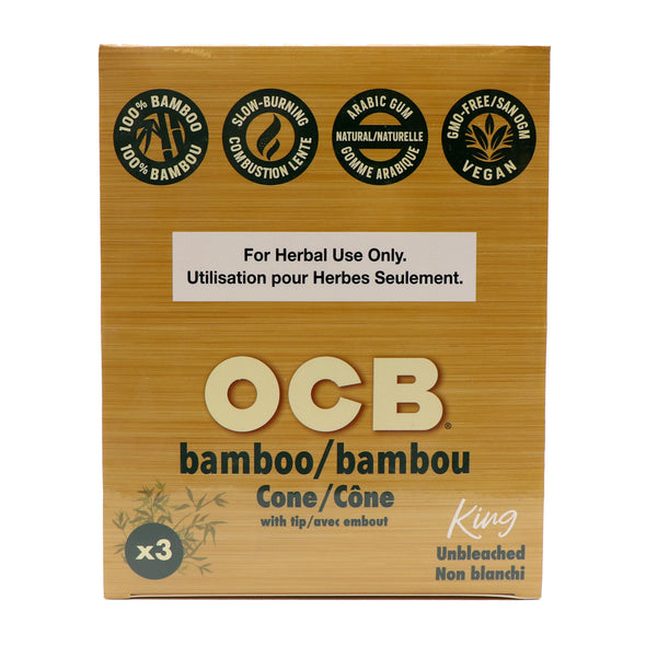 OCB KS Bamboo cones 3/pk