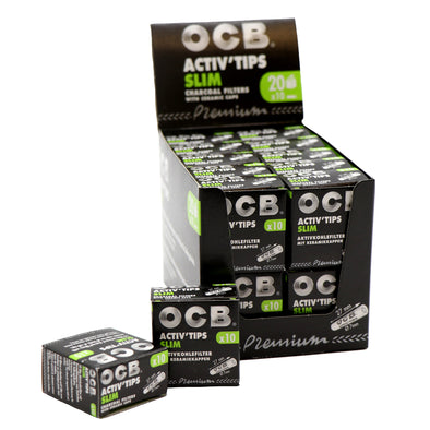 OCB Active-Slim Charcoal Tips