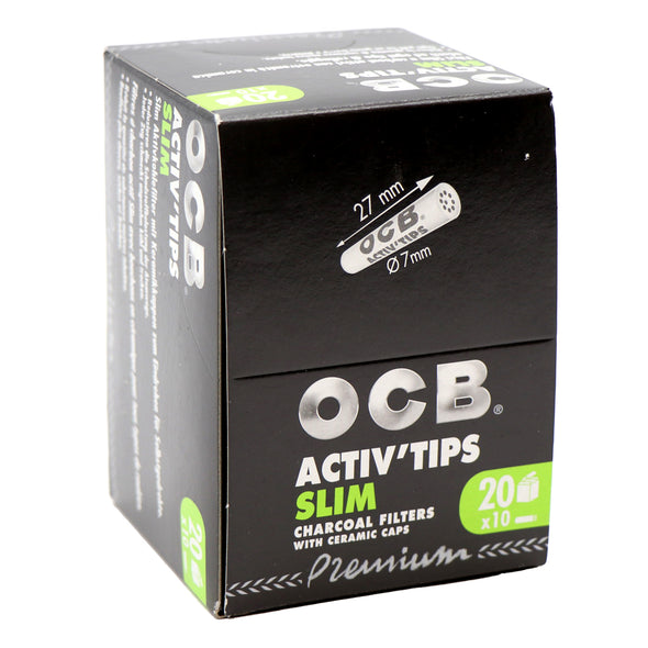 OCB Active-Slim Charcoal Tips