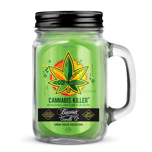 Beamer Candle Co. 7oz,12oz & 4oz Glass Mason Jars - Cannabis Killer