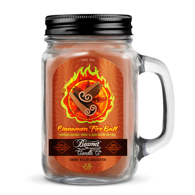 Beamer Candle Co. 12oz & 4oz Glass Mason Jars - Cinnamon Fireball