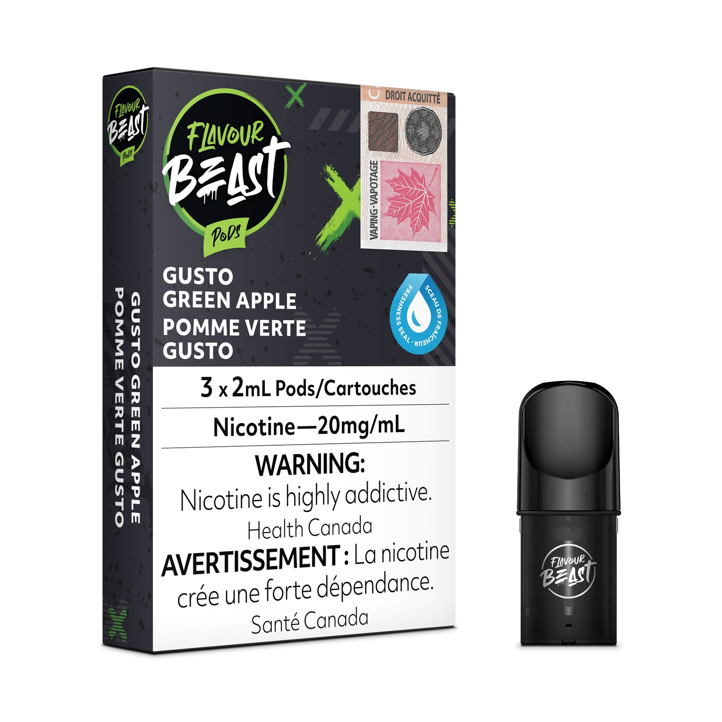 Packs de dosettes Flavour Beast - Pomme verte Gusto