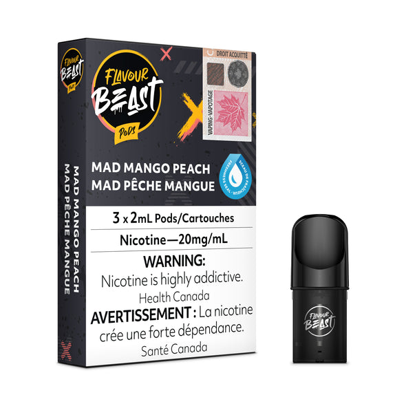 Packs de dosettes Flavour Beast - Mad Mango Pêche