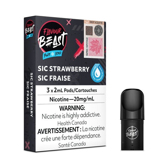 Flavour Beast Pod Packs - Sic Strawberry Iced