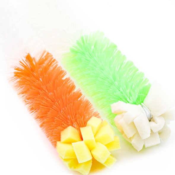 18" Water Pipe Brush - Sponge Tip Multi-Colour Assorted