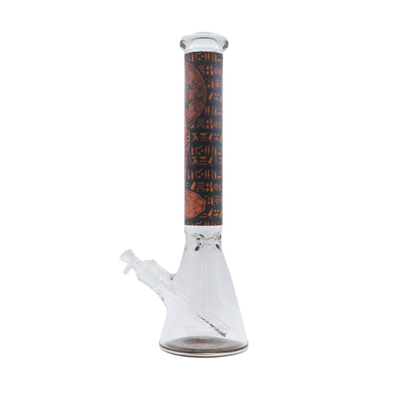 16" Egyptian themed Water Pipe with Beaker Base