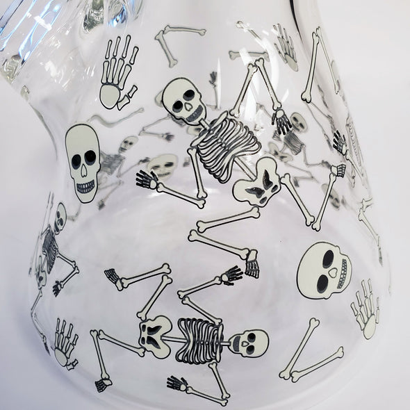 14" Infyniti Brand Water Pipe Glow in the Dark Skeleton Design