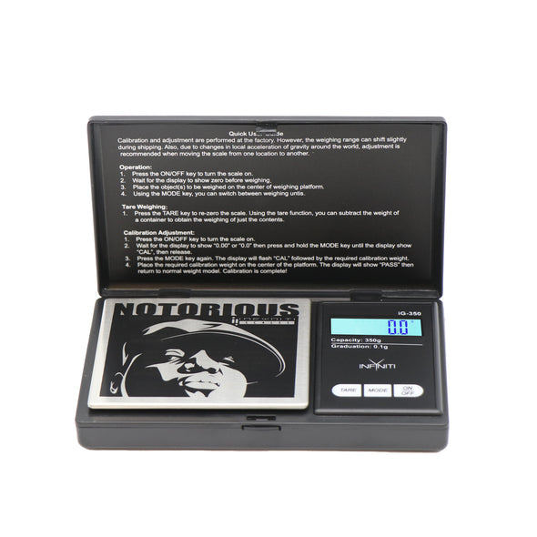 Notorious BIG G-Force, Licensed Digital Pocket Scale, 350g x 0.1g - Infyniti Scales