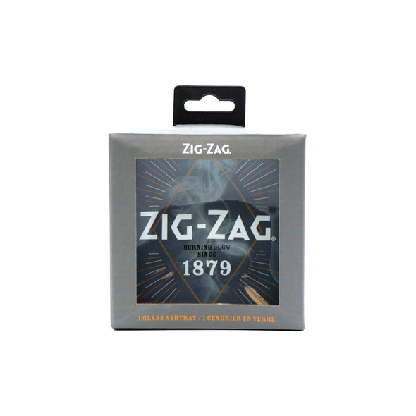 Zig-Zag Glass Ashtray - Orange/Grey