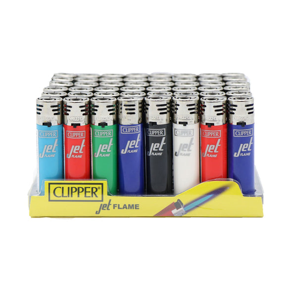 Clipper Lighter - Jet Flame Plastic Solid Colour