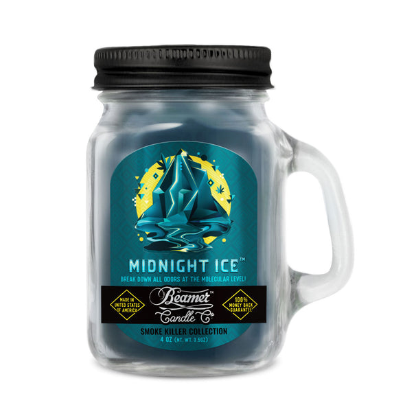 Beamer Candle Co. 12oz & 4oz Glass Mason Jars - Midnight Ice