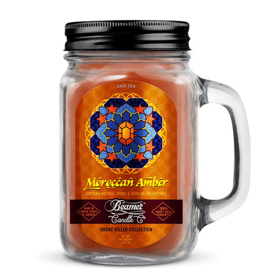 Beamer Candle Co. Pot Mason en verre de 12 oz - Ambre marocaine