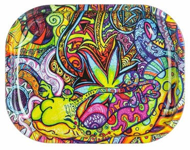 Metal Rolling Tray - Psychedelic Design
