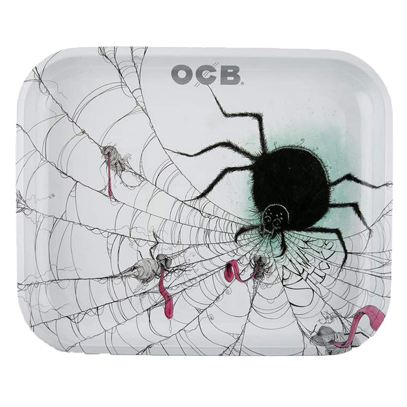 OCB Metal Rolling Tray - Spider Design