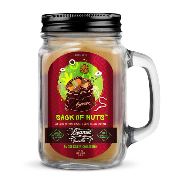 Beamer Candle Co. 12oz & 4oz Glass Mason Jars - Sack of Nuts