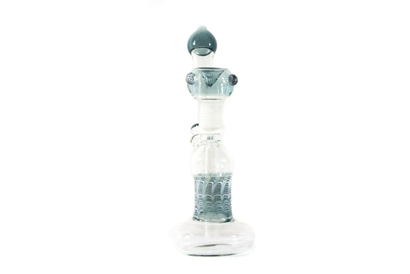 GP1364AST: 8" OIL BUBBLER GLASS PIPE, ASSORTED - Infyniti Scales