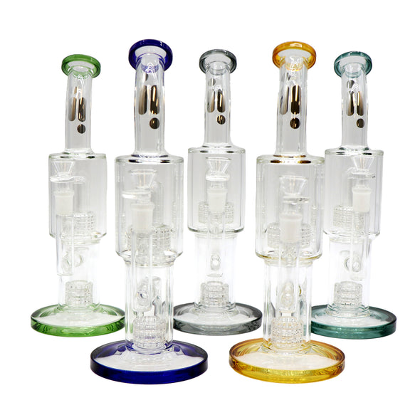 12" Infyniti Brand Water Pipe with Multi Barrel, Stemless Rig