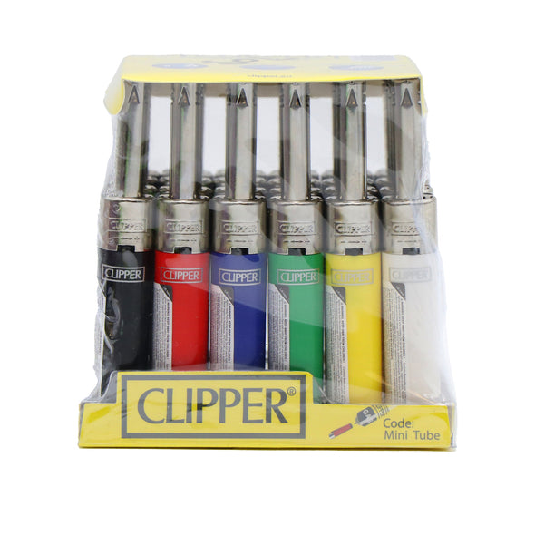 Briquet Clipper - Mini Tube Couleurs Unies