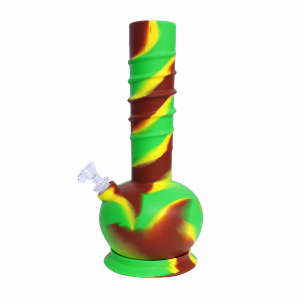 12" Silicone Water Pipe with Bubble Base