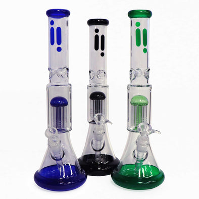 14" Infyniti Brand Water Pipe with Colored Tree perc and Ice Catcher