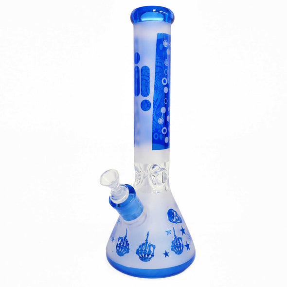 15" Frosted Infyniti Brand Water Pipe with Ice Catcher