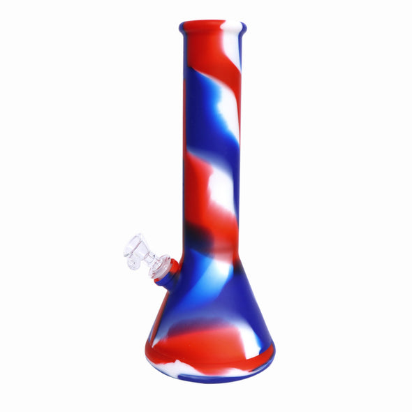 12" Silicone Water Pipe with Beaker Base