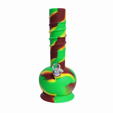 12" Silicone Water Pipe with Bubble Base