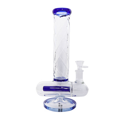 14" Water Pipe with inline Perc and Twisted Neck Design