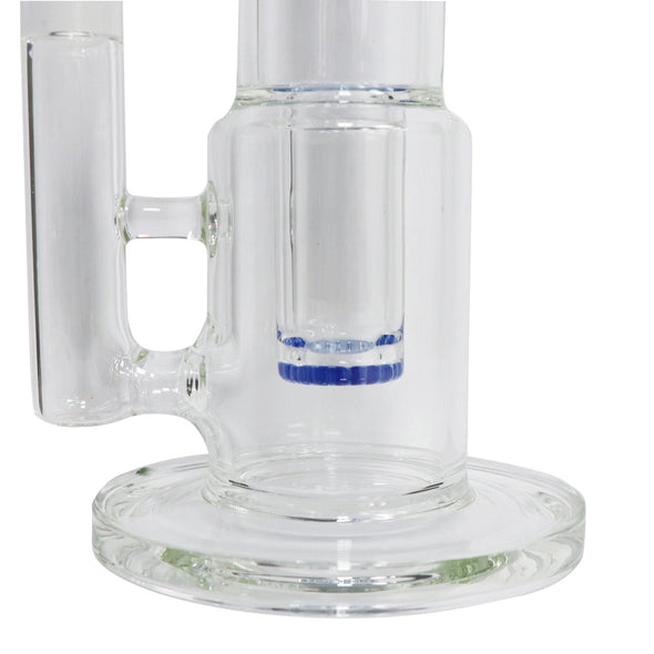18" Stemless Water Pipe with Double Tree Perc and Bottom Well