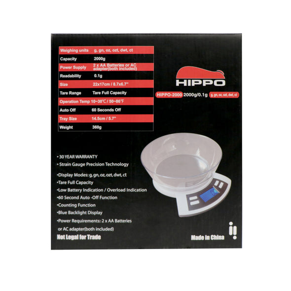 Hippo Digital Table Scale, 2000G x 0.1G - Infyniti Scales