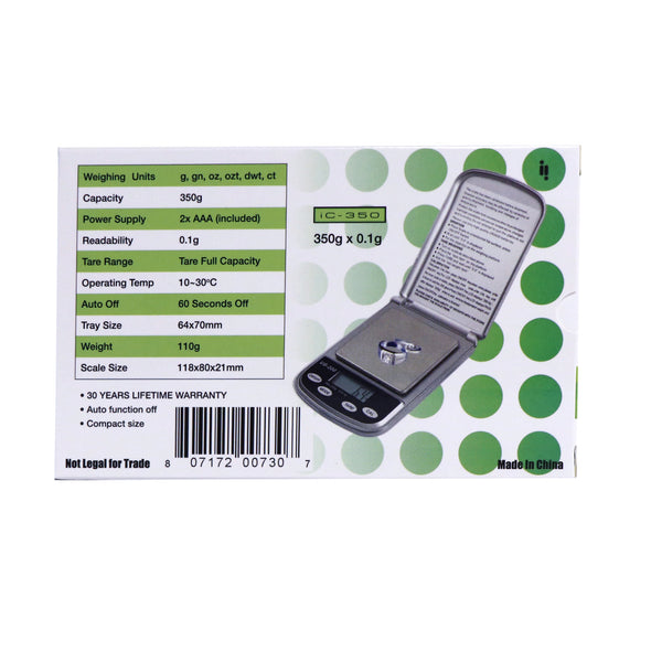 Cougar Digital Pocket Scale, 350g x 0.1g - Infyniti Scales