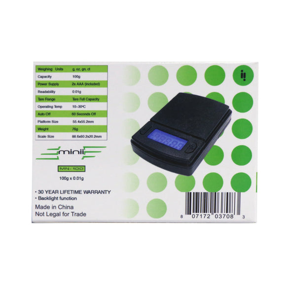 Minii Digital Pocket Scale, 100g x 0.01g - Infyniti Scales