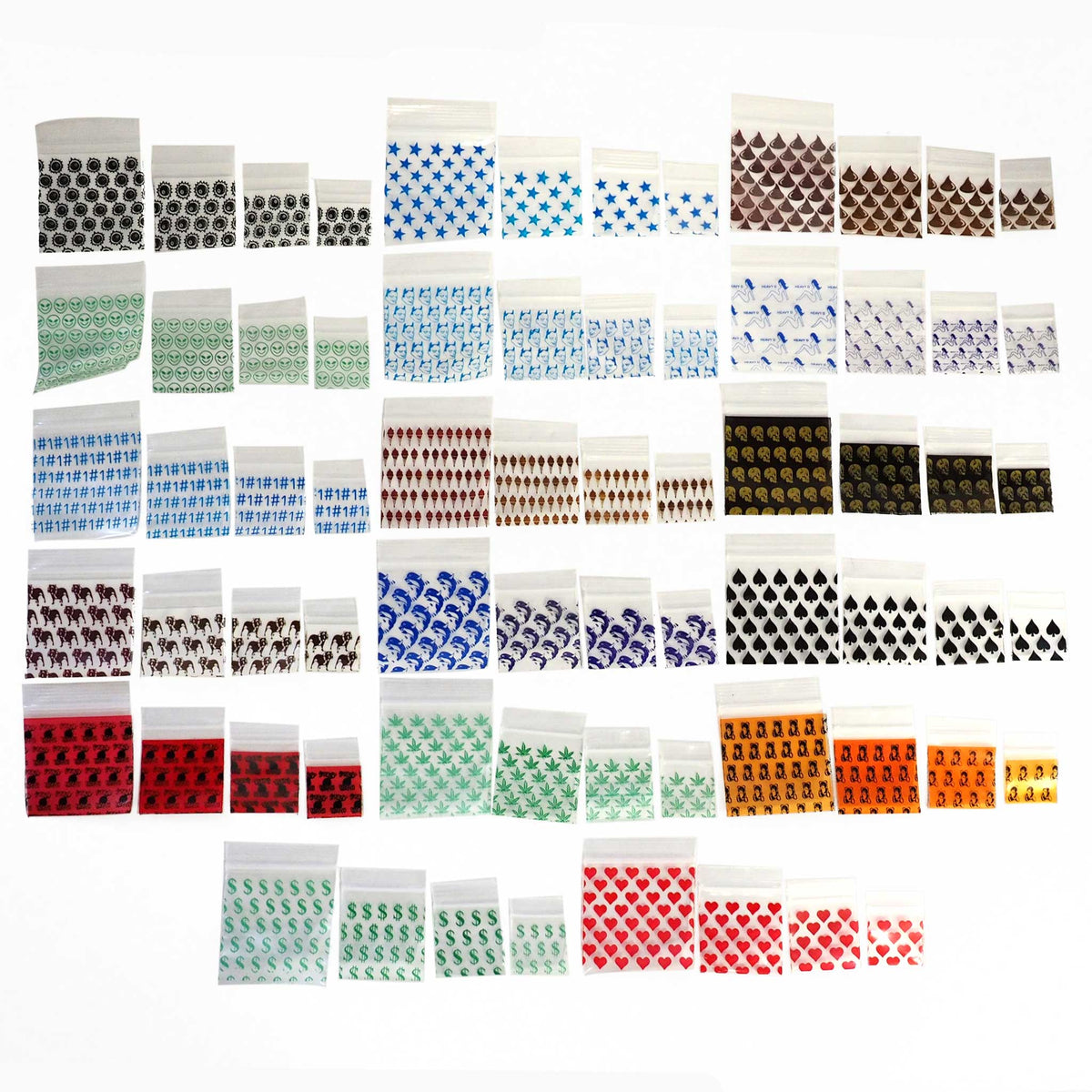 1.5"x1.5" Patterned Ziploc Bags - Infyniti Scales