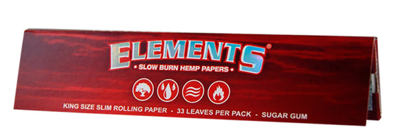 Papiers à cigarettes en chanvre Red Elements