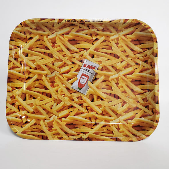 Raw French Fry Metal Rolling Tray