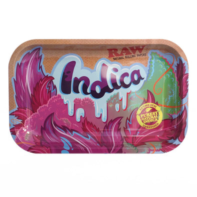 Raw Metal Rolling Tray - Indica Design