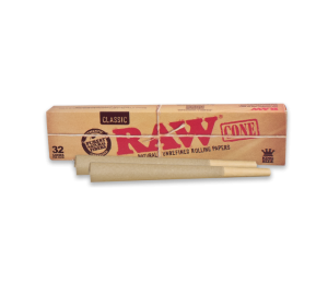 Cônes de papier à cigarettes pré-roulés Raw Classic